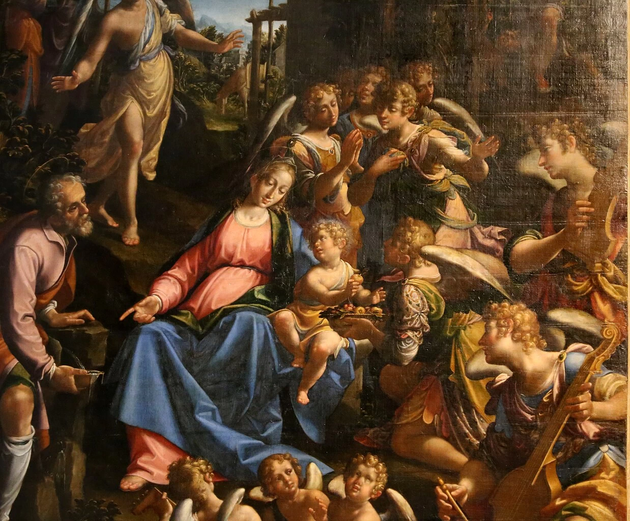 Aurelio Lomi - riposo durante la fuga in egitto, Chiesa di san Francesco, Pistoia, dettaglio 1